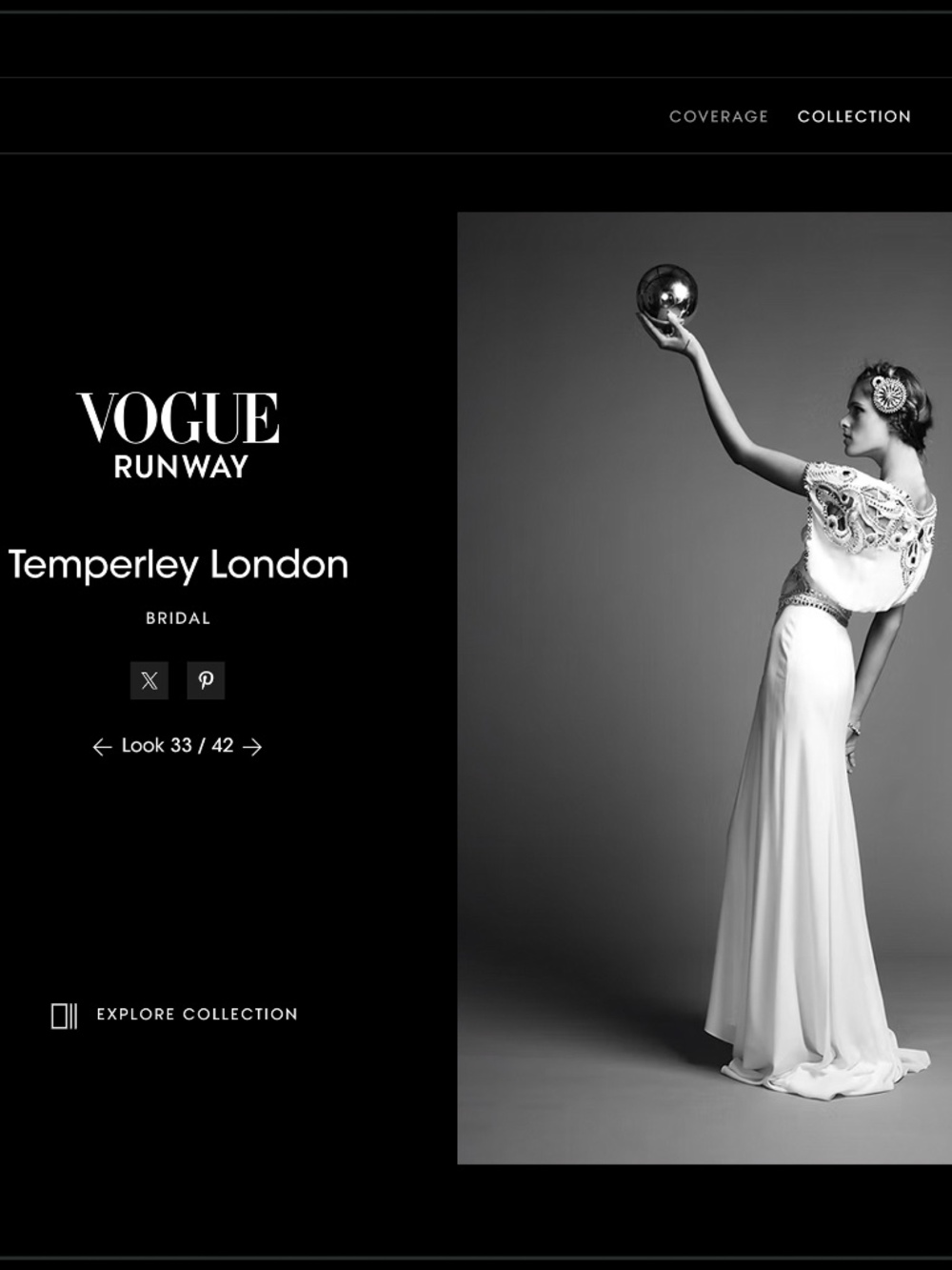 $6900 Temperley London Jean Crystal Embellished Art Deco Runway Bridal Gown - Picture 4 of 14